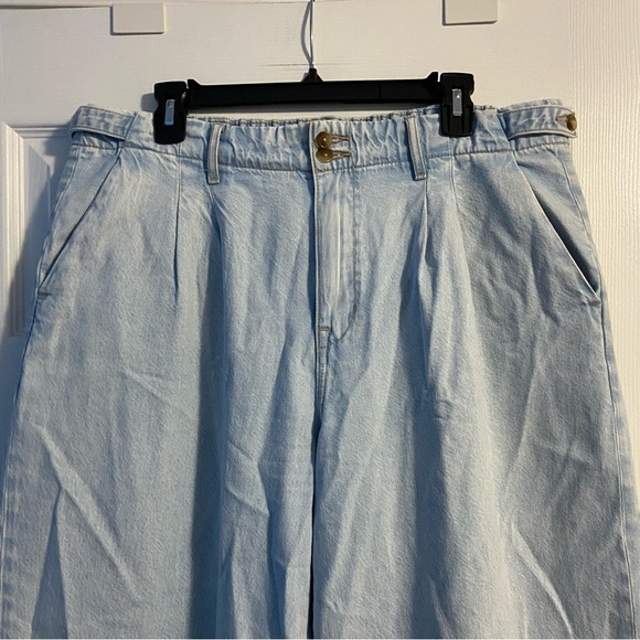 American Eagle Women’s Strigid High Waist Wide Leg Trouser Jean Size 14 - Picture 3 of 12